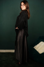 Jupe longue satinée