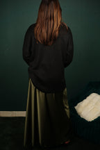 Jupe longue satinée