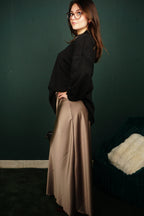 Jupe longue satinée