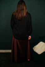 Jupe longue satinée