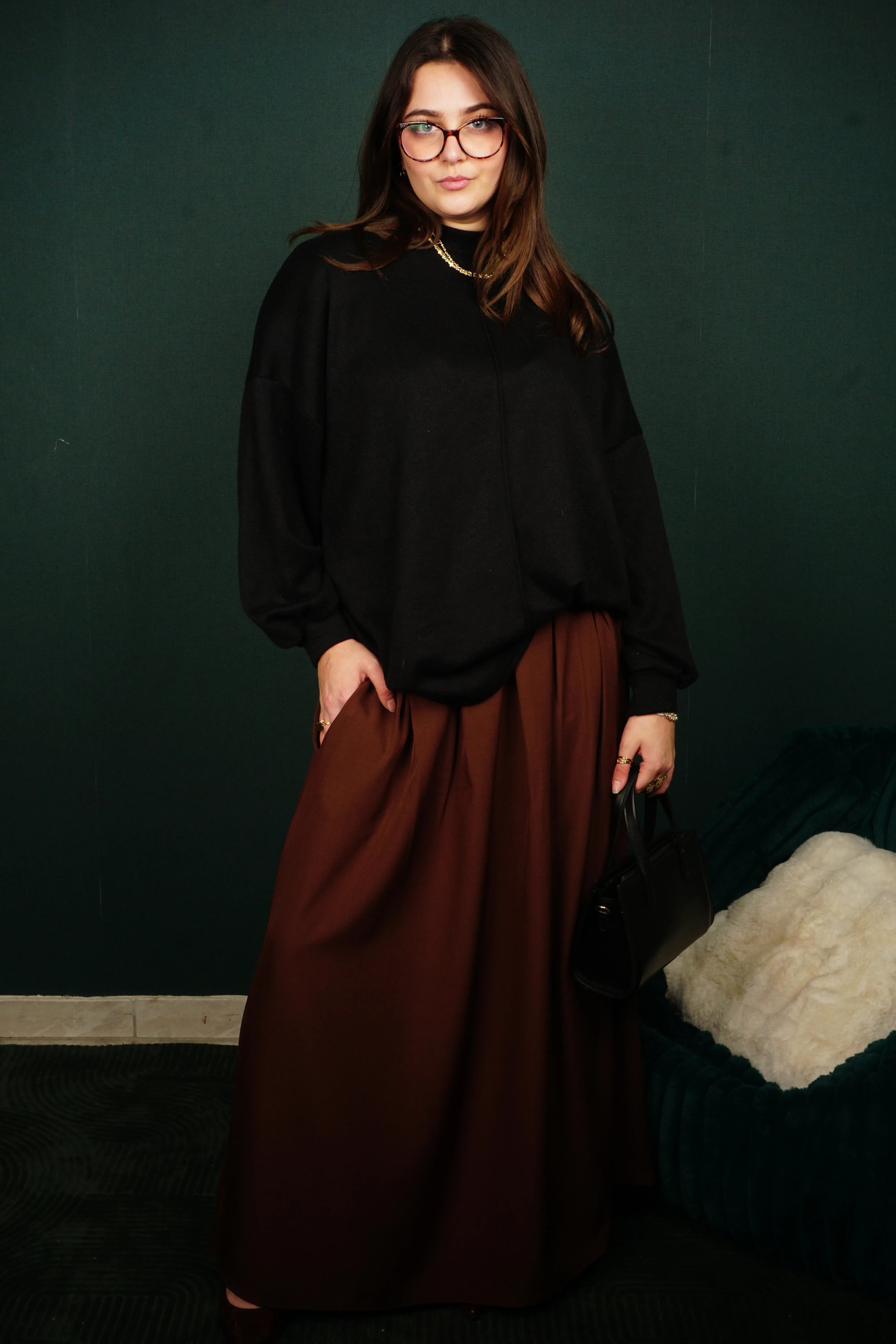 Jupe longue plissée