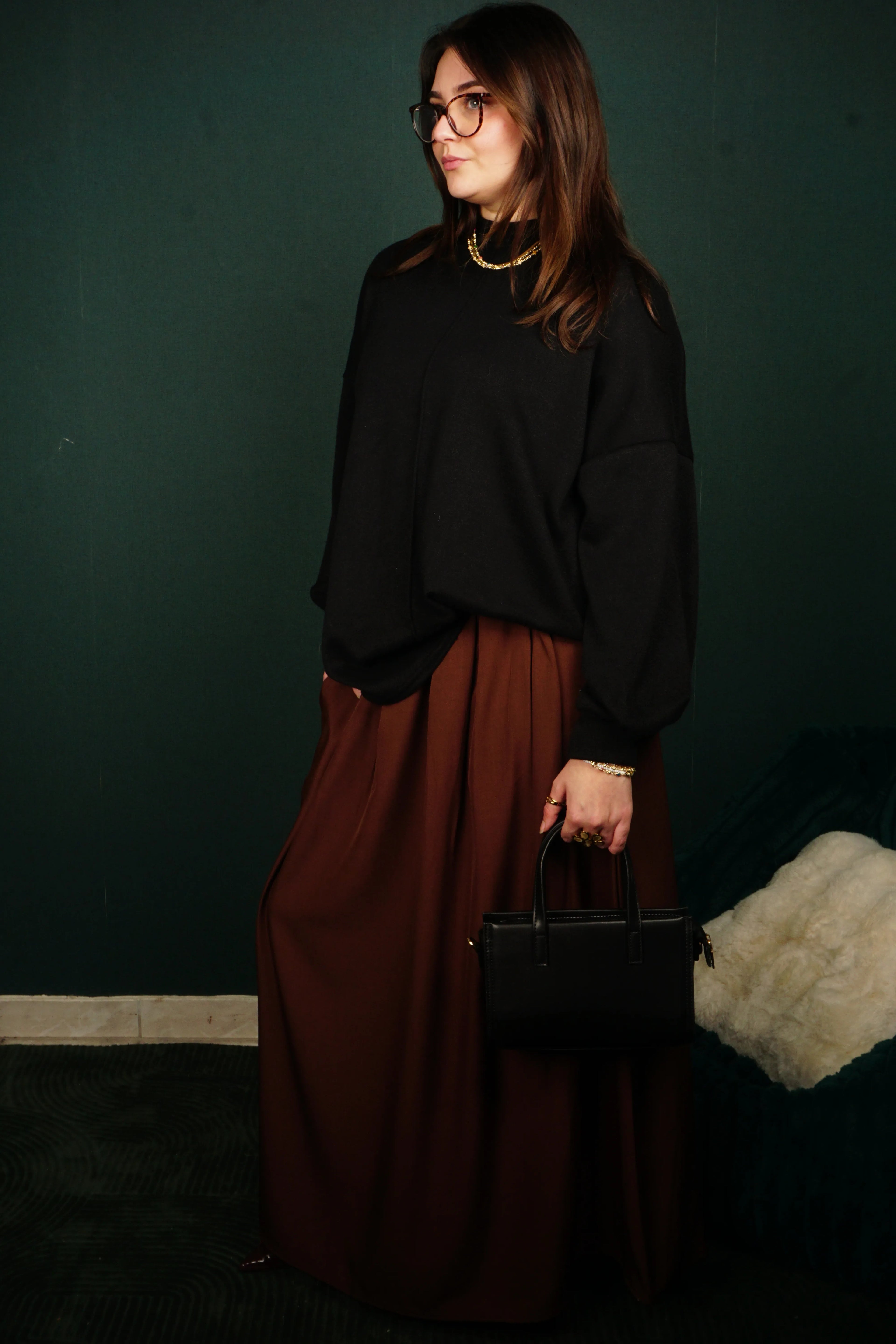 Jupe longue plissée