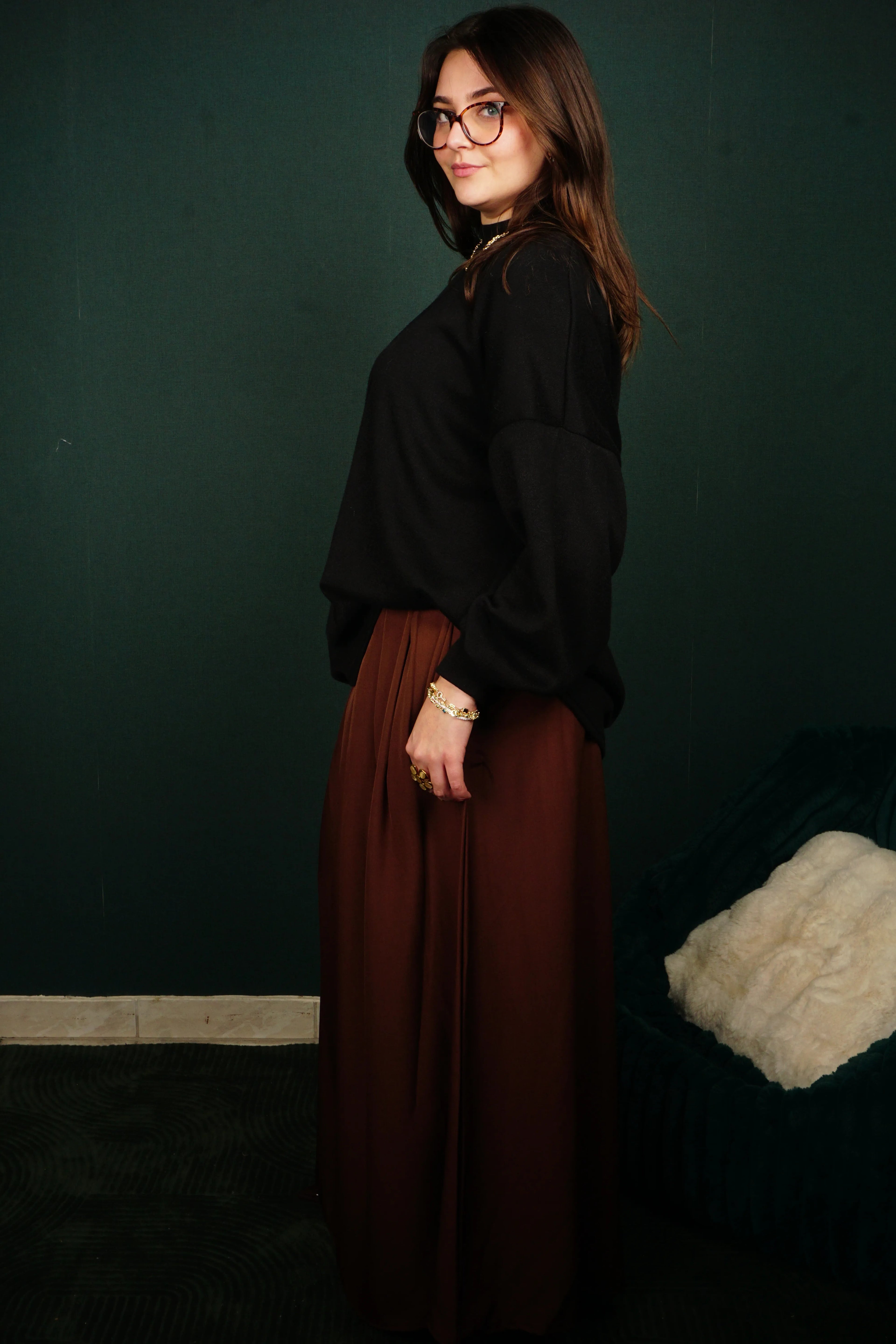 Jupe longue plissée