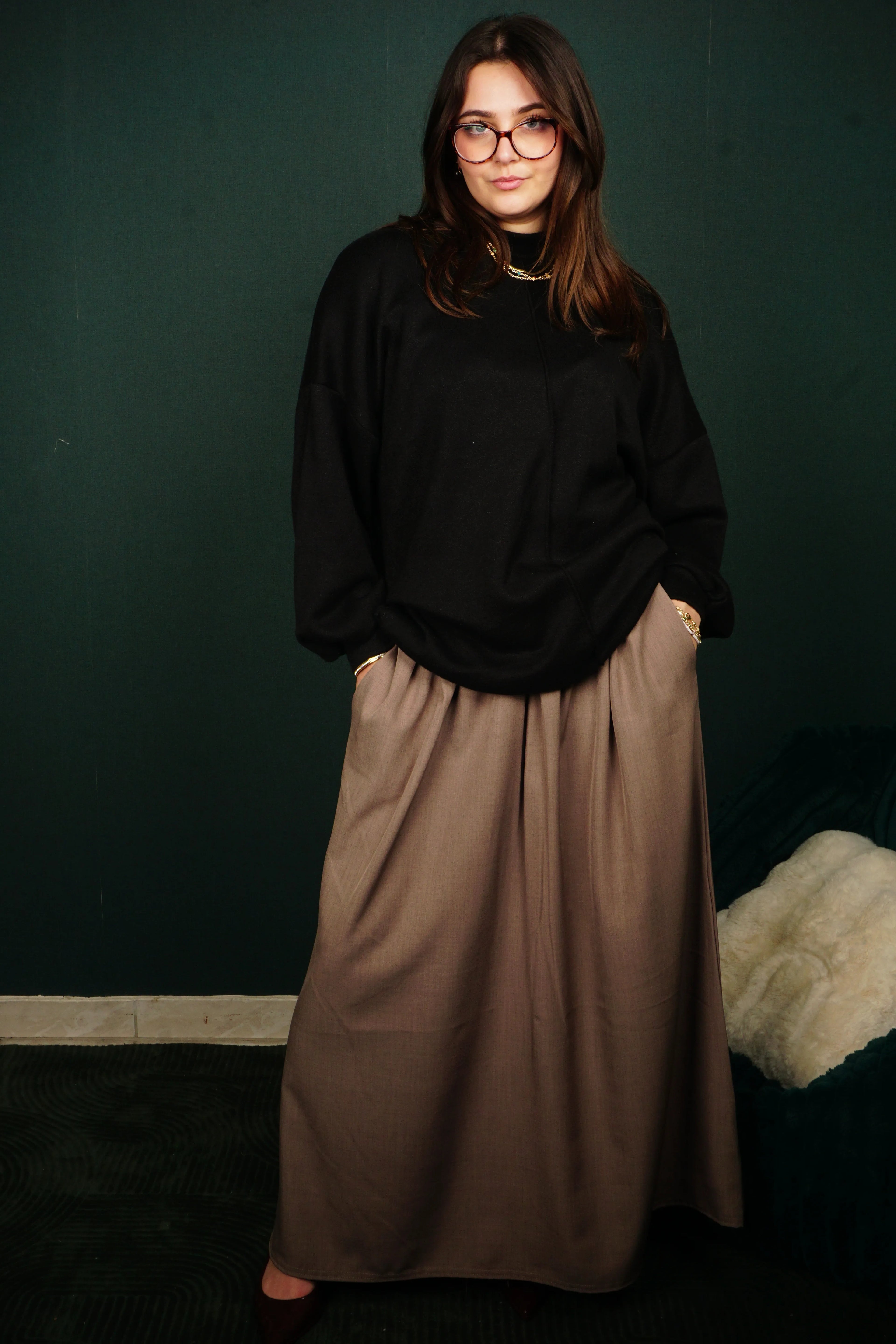 Jupe longue plissée