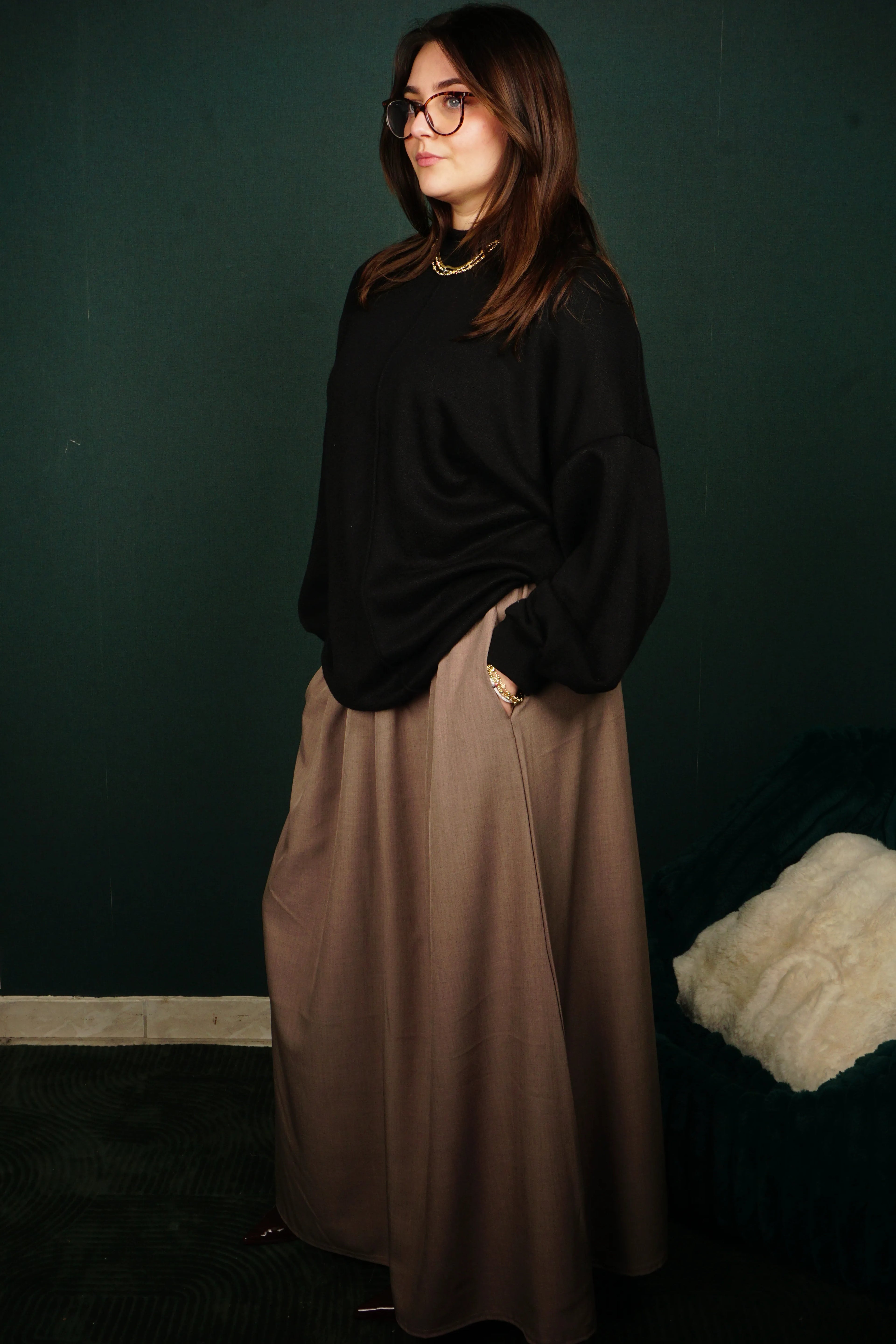 Jupe longue plissée