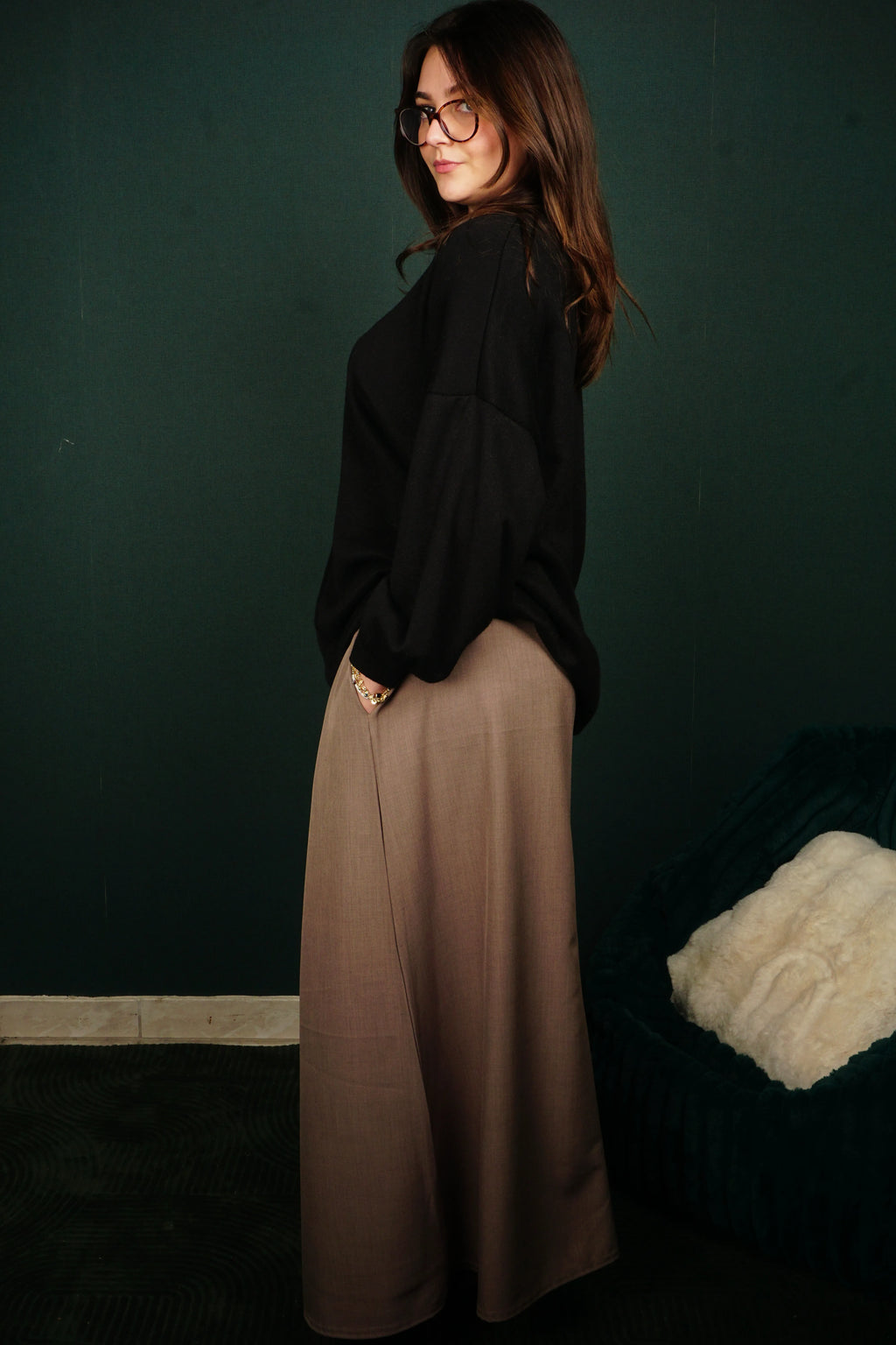 Jupe longue plissée