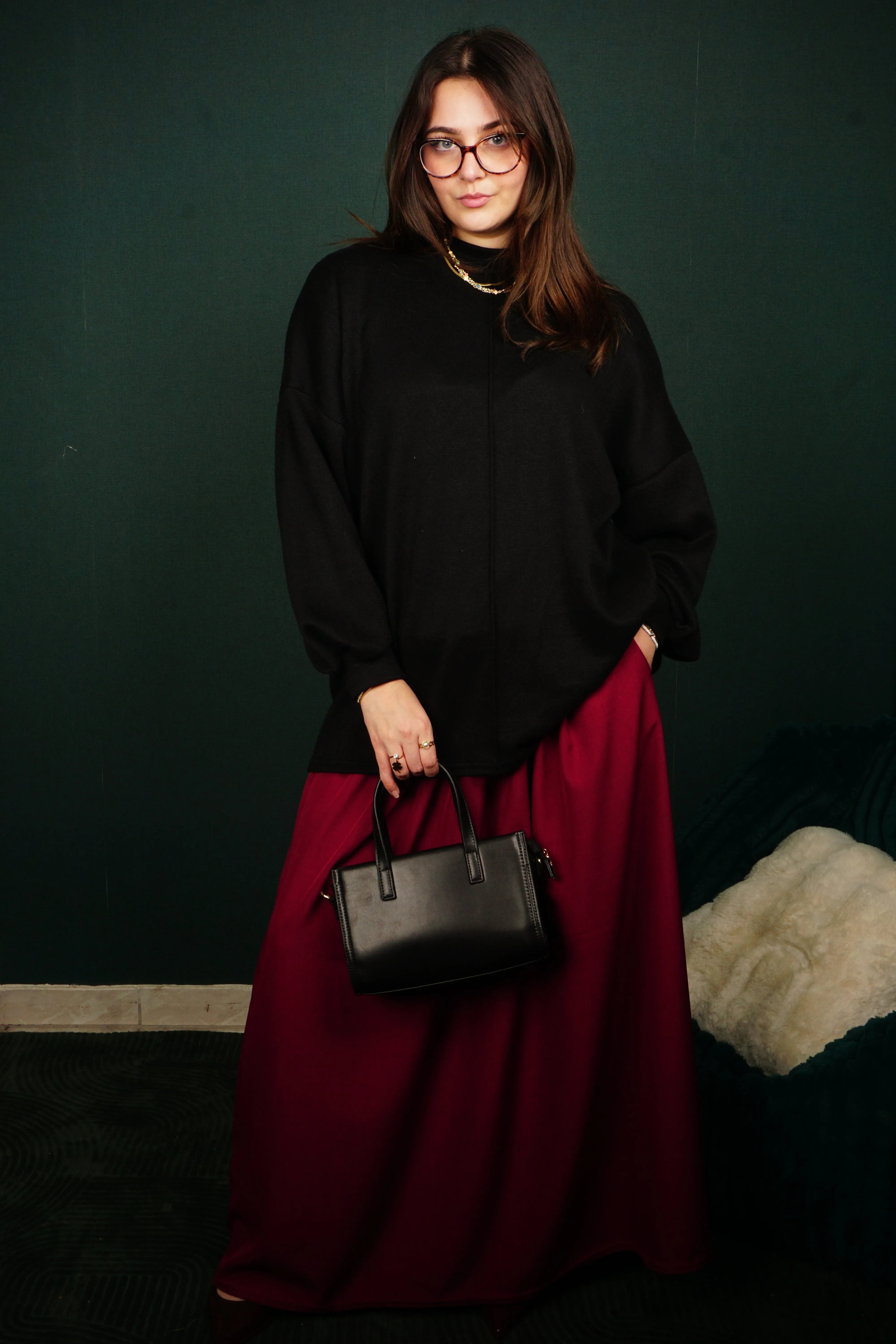 Jupe longue plissée