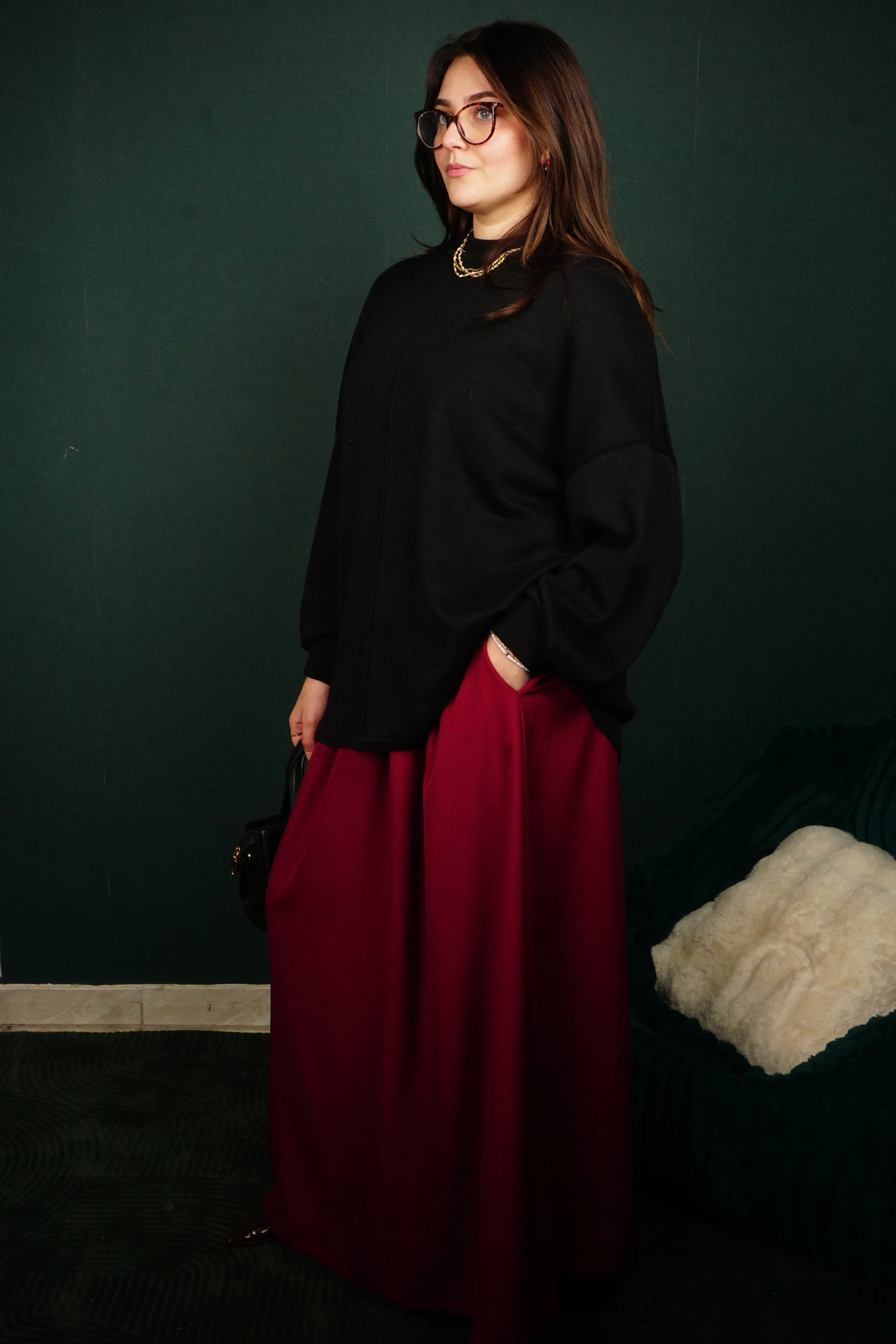 Jupe longue plissée