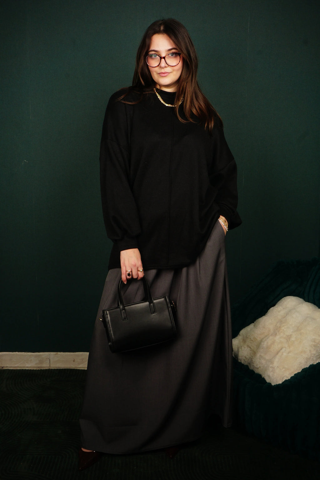 Jupe longue plissée