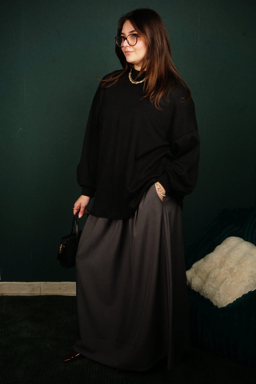 Jupe longue plissée