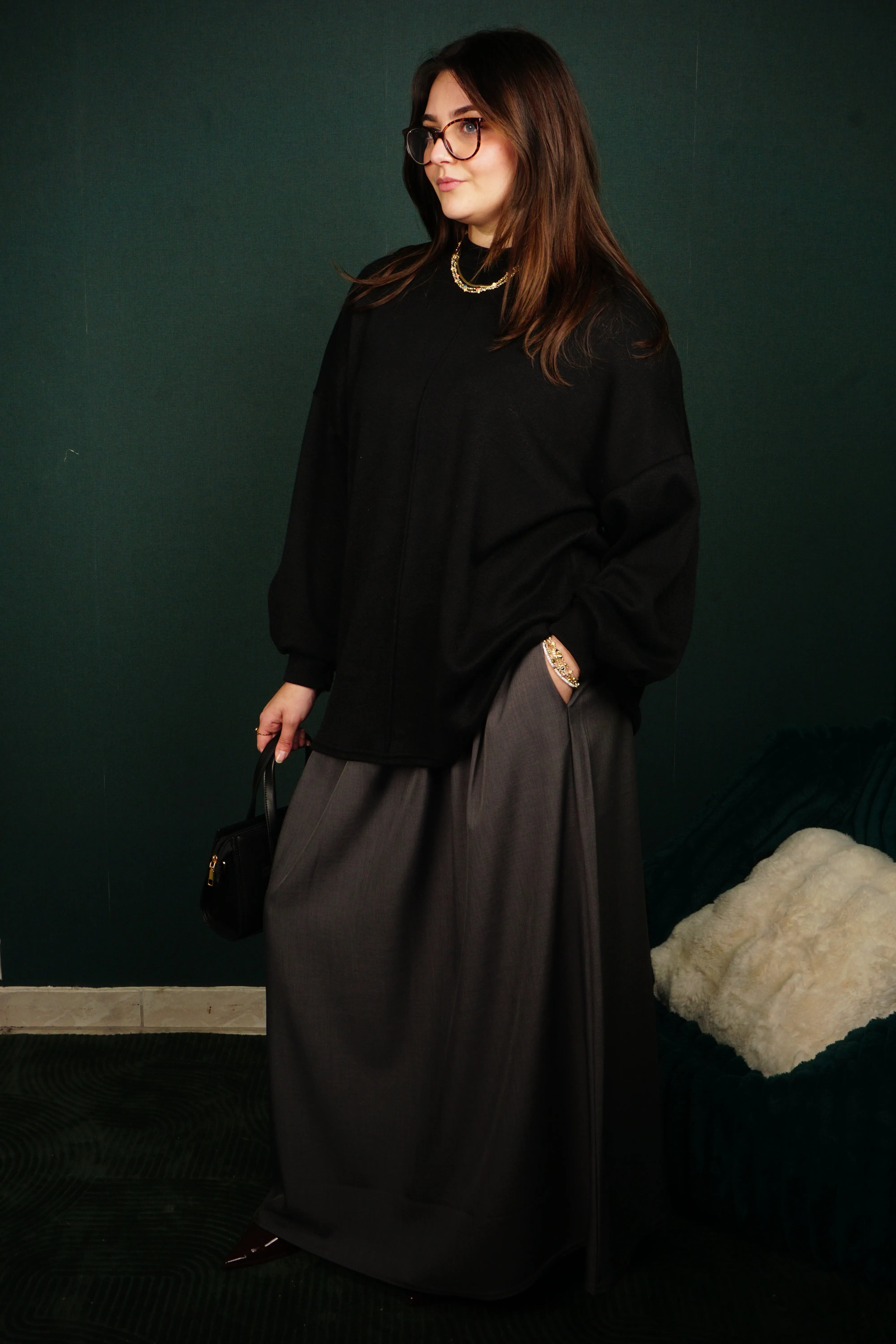 Jupe longue plissée