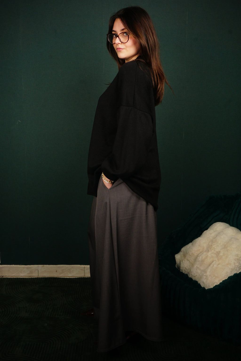 Jupe longue plissée