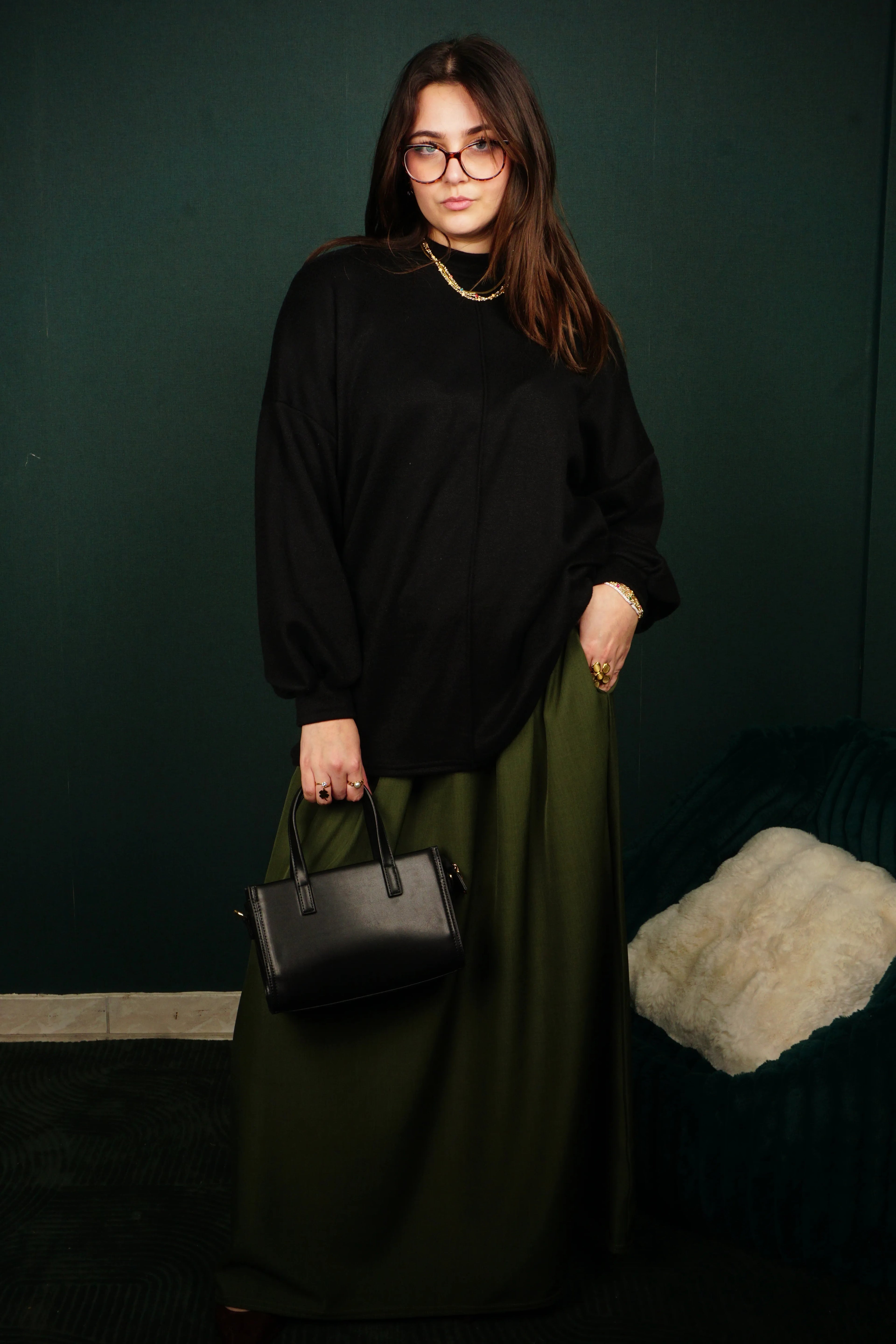 Jupe longue plissée