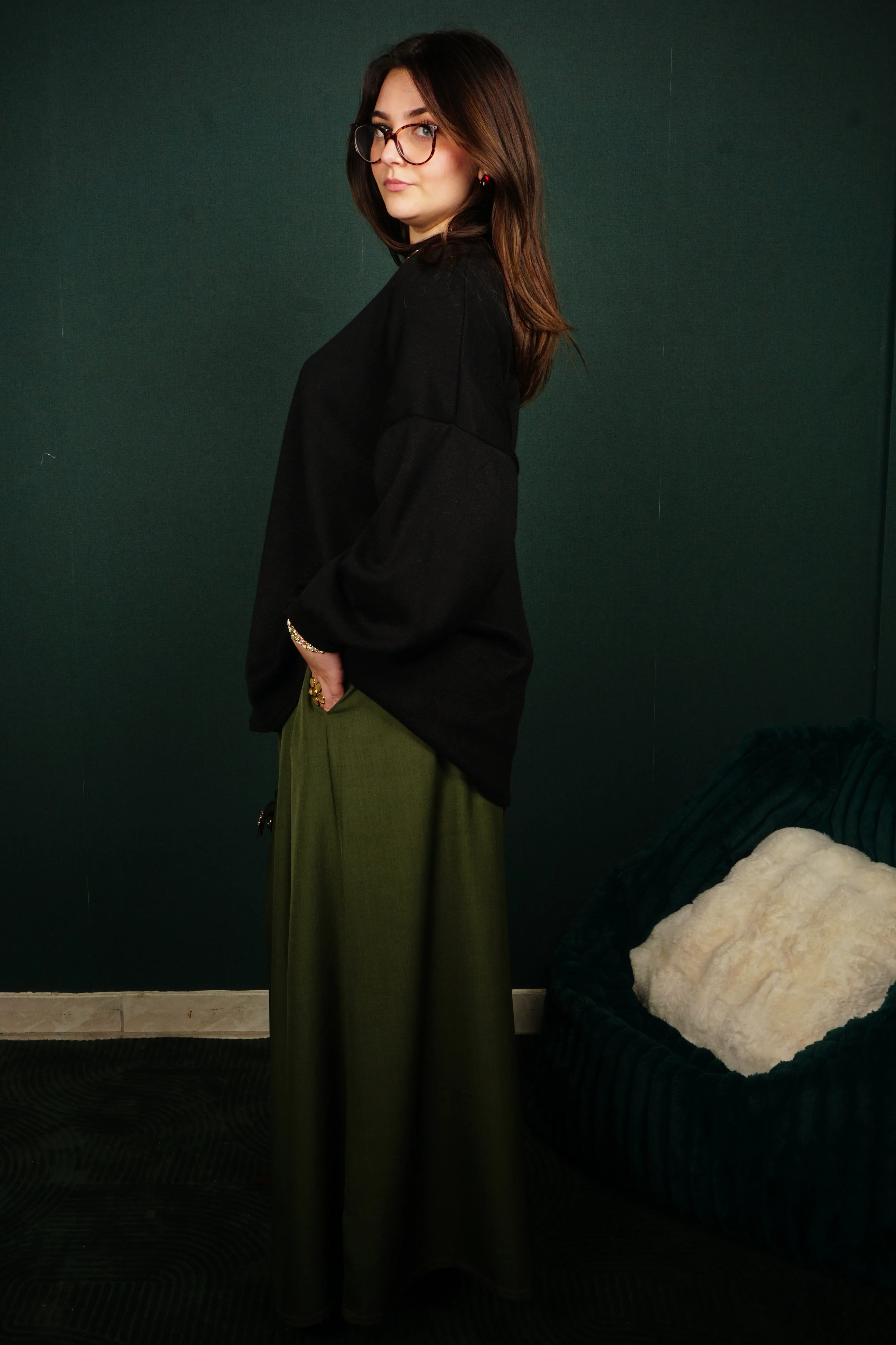 Jupe longue plissée