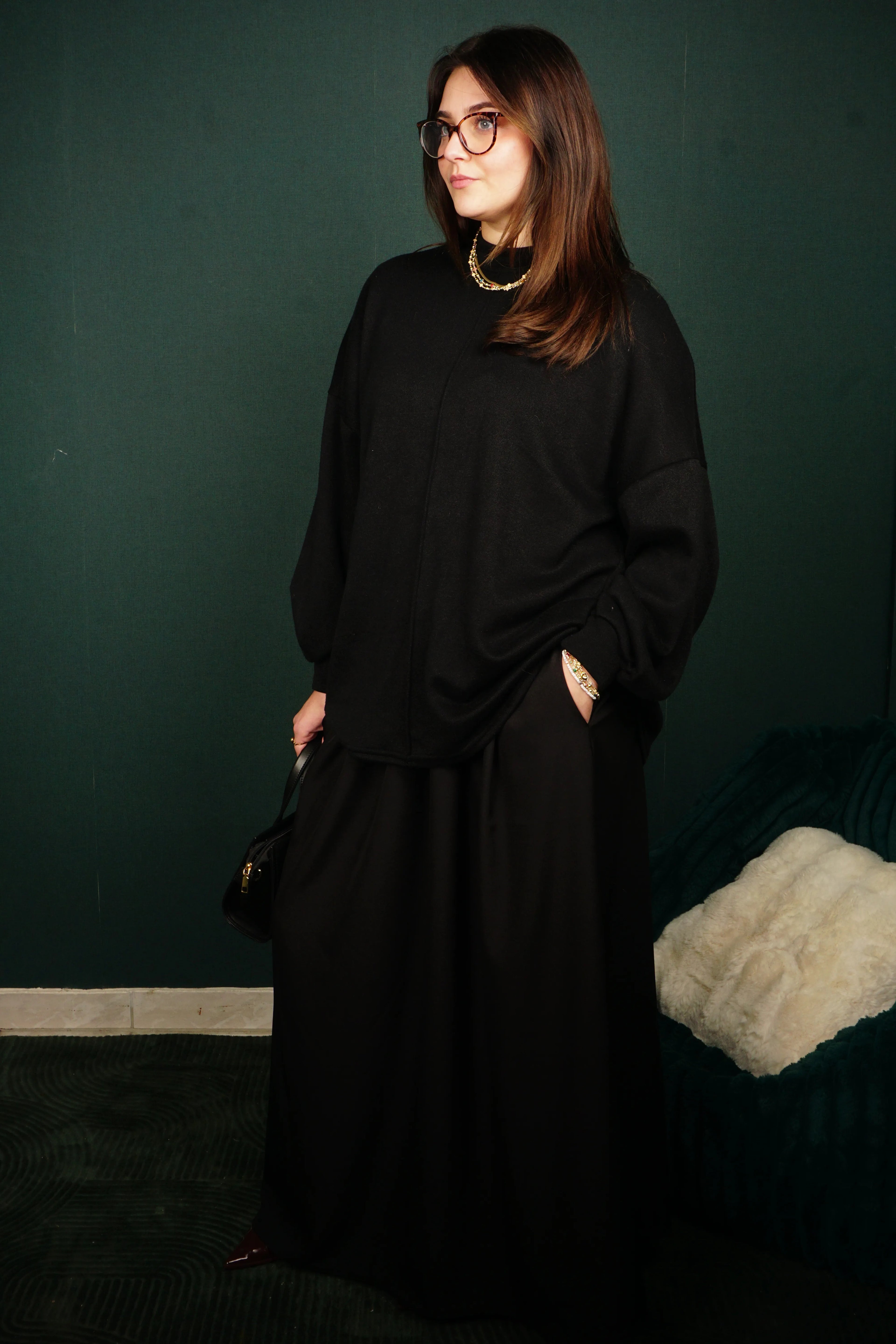 Jupe longue plissée